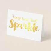 Verlieren Sie nie diesen Funken Folienkarte (Vorderseite)