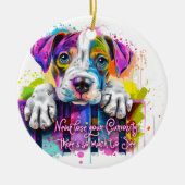 Verlieren Sie nie Ihre Neugier, es gibt so viel zu Keramik Ornament (Vorne)