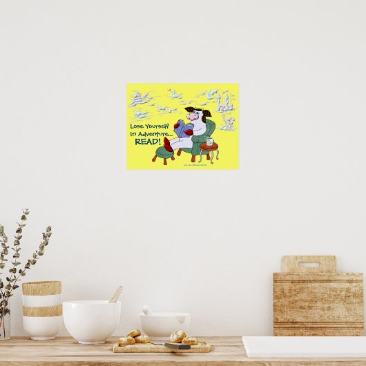 Verlieren Sie sich im Abenteuer...LESEN! Poster (Küche)