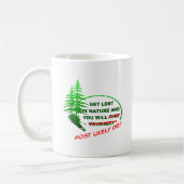 Verlieren Sie sich im Forest Funny Mug Kaffeetasse (Links)