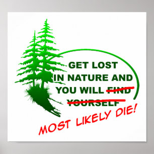 Verlieren Sie sich im lustigen Waldposter Poster