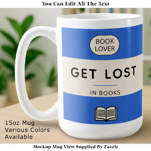 Verlieren Sie sich in Büchern Vintage-Paperback-Co Kaffeetasse