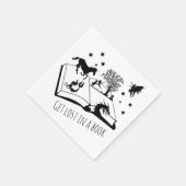 Verlieren Sie sich in einem Buch Unicorage Fantasy Serviette (Ecke)