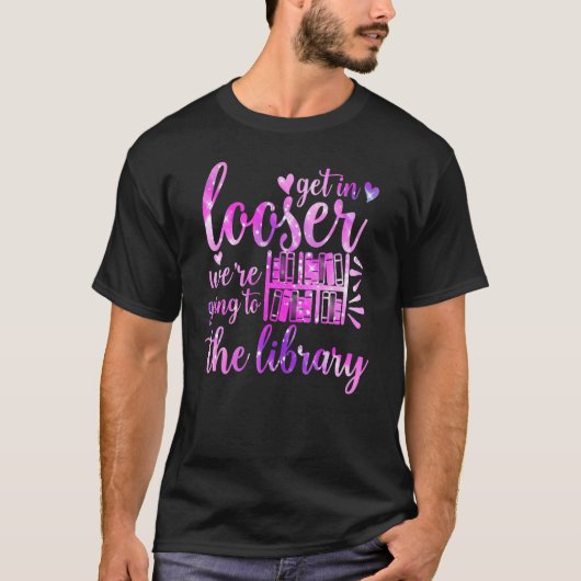 Verlieren Sie sich, wir gehen zur Bibliotheksziffe T-Shirt (Vorderseite)