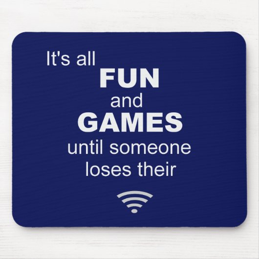 Verlierende WiFi-Internet-Mäusematte - Blau Mousepad (Vorne)