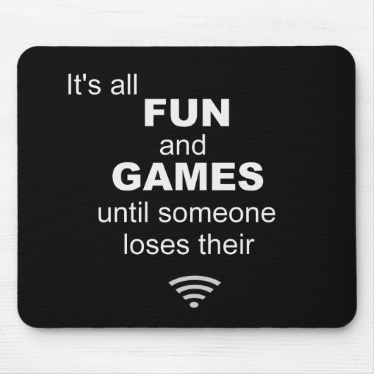 Verlierende WiFi-Internet-Mäusematte - Schwarzes Mousepad (Vorne)
