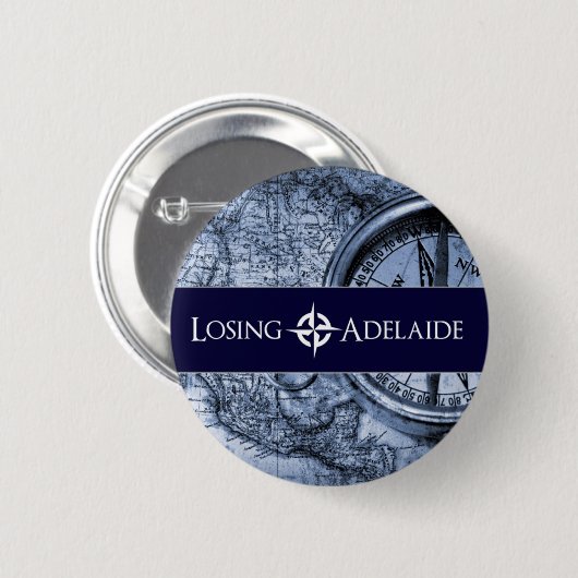 Verlierender Adelaide-Blau-Knopf Button (Vorne & Hinten)