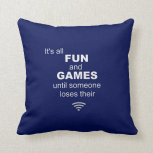 Verlierendes WiFi-Internet-Kissen - Blau Kissen