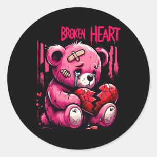 Verlierer Liebhaber Tropfen Schmerz Gebrochenes He Runder Aufkleber