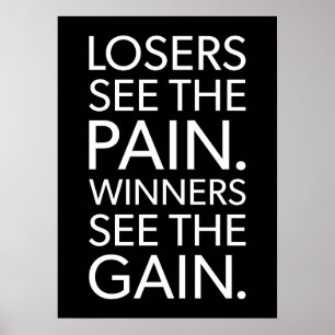 Verlierer sehen Schmerzen, Gewinner sehen Gewinner Poster