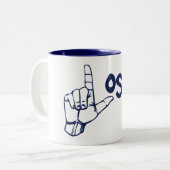 Verlierer Zweifarbige Tasse (Vorderseite Links)