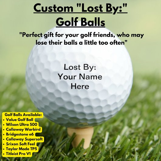 Verliert durch: Custom Golf Balls Golfball