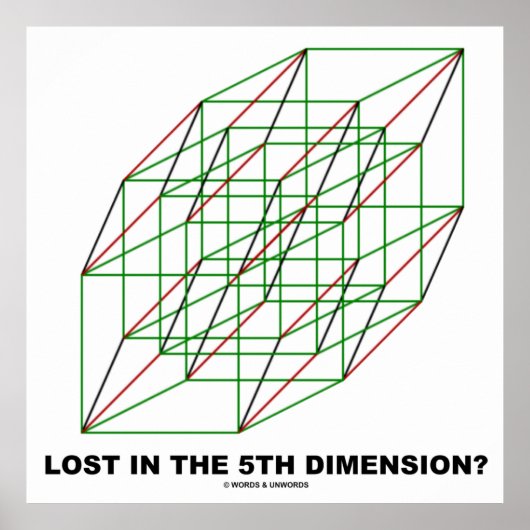 Verliert in der fünften Dimension? (Geometry Cube  Poster (Vorne)