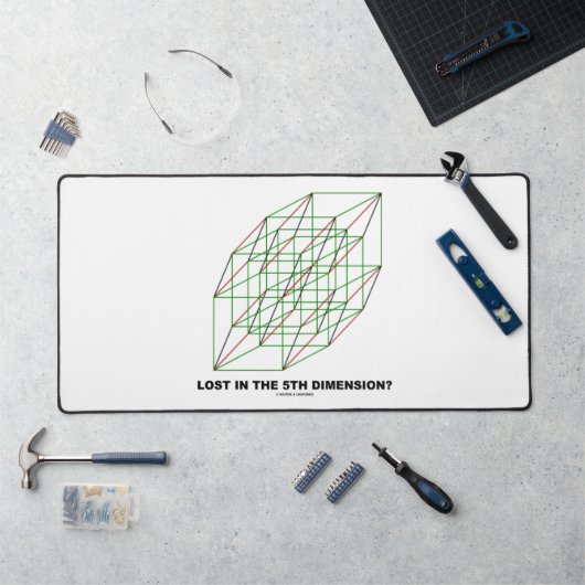 Verliert in der fünften Dimension? (Geometry Cube  Schreibtischunterlage (Arbeitsplatz)