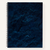 Verließt-Handed Navy Abstrakt Name Foto Betreff Bo Notizblock (Vorderseite)