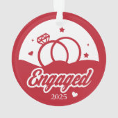 Verlobt 2025 Der Anfang von ewig Personalisiert Ornament (Rückseite)