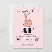 Verlobt AF Funny Verlobung Brautparty Einladung (Vorderseite)