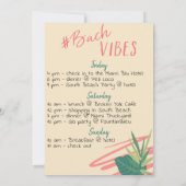 Verlobt AF Grün/Rosa Sommerbachelorette Einladung (Rückseite)