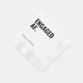 VERLOBT AF Personalisierte Verlobung Napkins Serviette (Ecke)