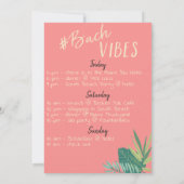 Verlobt AF Schwarz-Weiß Sommerbachelorette Einladung (Rückseite)