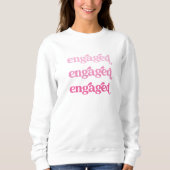 Verlobt | Boho Pink Gradient Text Sweatshirt (Vorderseite)