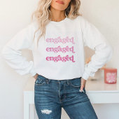 Verlobt | Boho Pink Gradient Text Sweatshirt