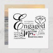 Verlobt Collage Foto Hochzeitsankündigung (Vorne/Hinten)