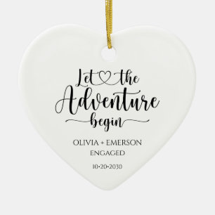 Verlobt Die Abenteuer Beginnen Keramik Ornament