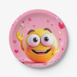 Verlobt Emoji Pappteller