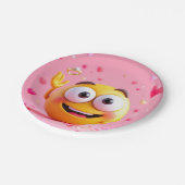 Verlobt Emoji Pappteller (Schrägansicht)