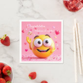 Verlobt Emoji Serviette (Beispiel)