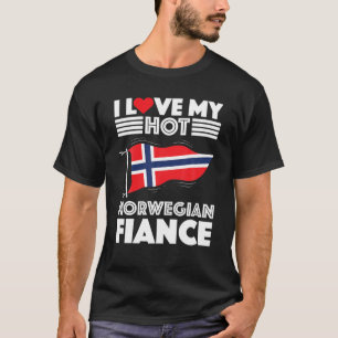 Verlobt für Norwegen Mann Frau ich Liebe mein heiß T-Shirt