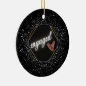 Verlobt Glam Black und Silver Keramik Ornament (Rechts)