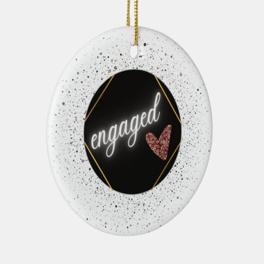 Verlobt Glam Keramik Ornament (Rechts)