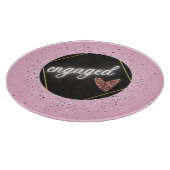 Verlobt Glam Pastel Schneidebrett (Ecke)