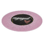 Verlobt Glam Pastel Schneidebrett (Ecke)