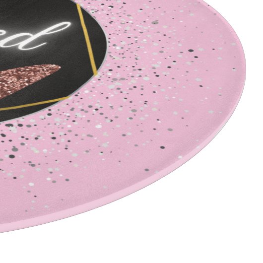 Verlobt Glam Pastel Schneidebrett (Ecke)