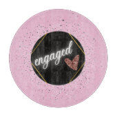 Verlobt Glam Pastel Schneidebrett (Vorderseite)