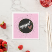 Verlobt Glam Pastel Serviette (Beispiel)