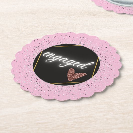 Verlobt Glam Pastel Untersetzer (angewinkelt)