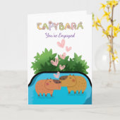 Verlobt Herzlichen Glückwunsch Capybara Lucca Karte (Gelbe Blume)