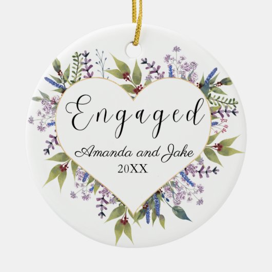Verlobt Keramik Ornament (Vorne)