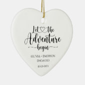 Verlobt Lass Das Abenteuer beginnt Keramik Ornament (Rechts)