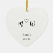 Verlobt Minimalistisch Keramik Ornament (Vorne)