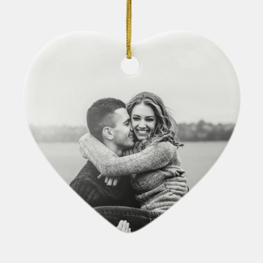 Verlobt Minimalistisch Keramik Ornament (Hinten)