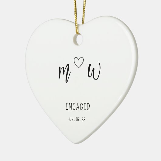 Verlobt Minimalistisch Keramik Ornament (Links)