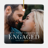 Verlobt | MINIMALISTISCHES FOTO Keramikornament (Rückseite)