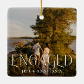 Verlobt Overlay Minimal & Modernes Foto Keramikornament (Rückseite)