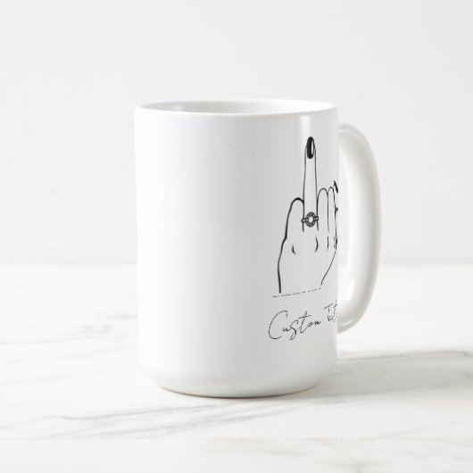 Verlobt Ring Finger Tasse Custom Verlobung Wedding (VorderseiteRechts)