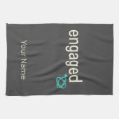 Verlobt Rings Couples Bachelor Party oder Hochzeit Geschirrtuch (Horizontal)